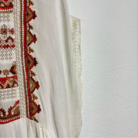 FREE PEOPLE WOMEN'S SUNRISE WANDERER IVORY BOHO DRESS SIZE MEDIUM BRAND NEW - Picture 7 of 9